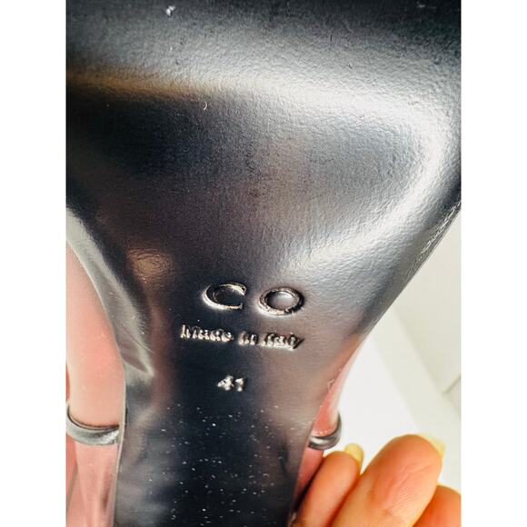 CO Leather Knee High Boot in Tresor Burgundy Calfskin Size 41 Italy Block Heel - Picture 4 of 9